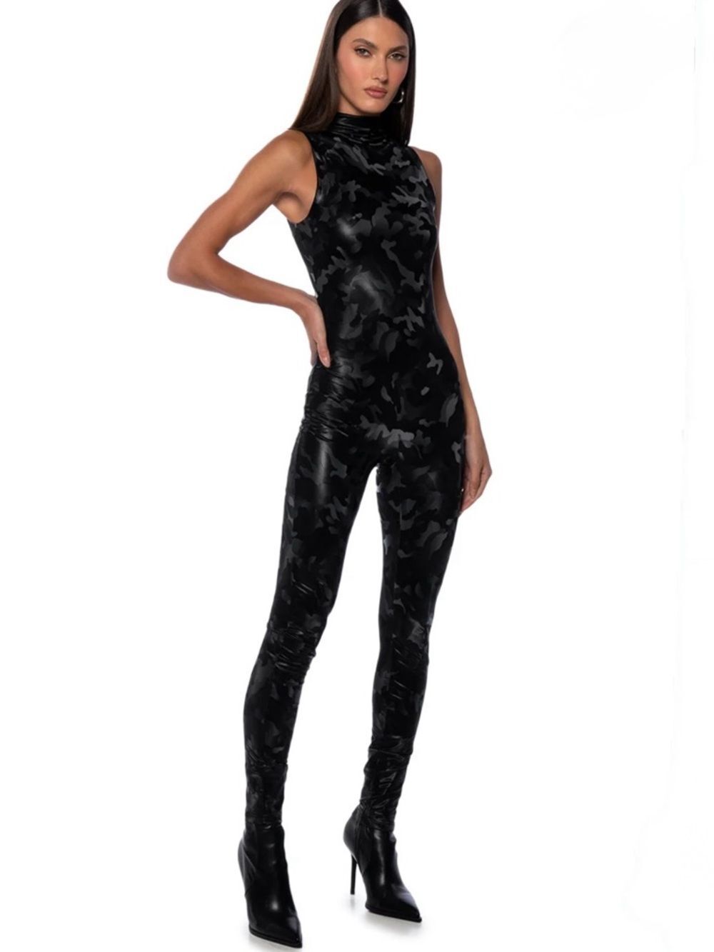 AKIRA Chrome Love Metallic Jumpsuit Sz S NWT Catsuit
